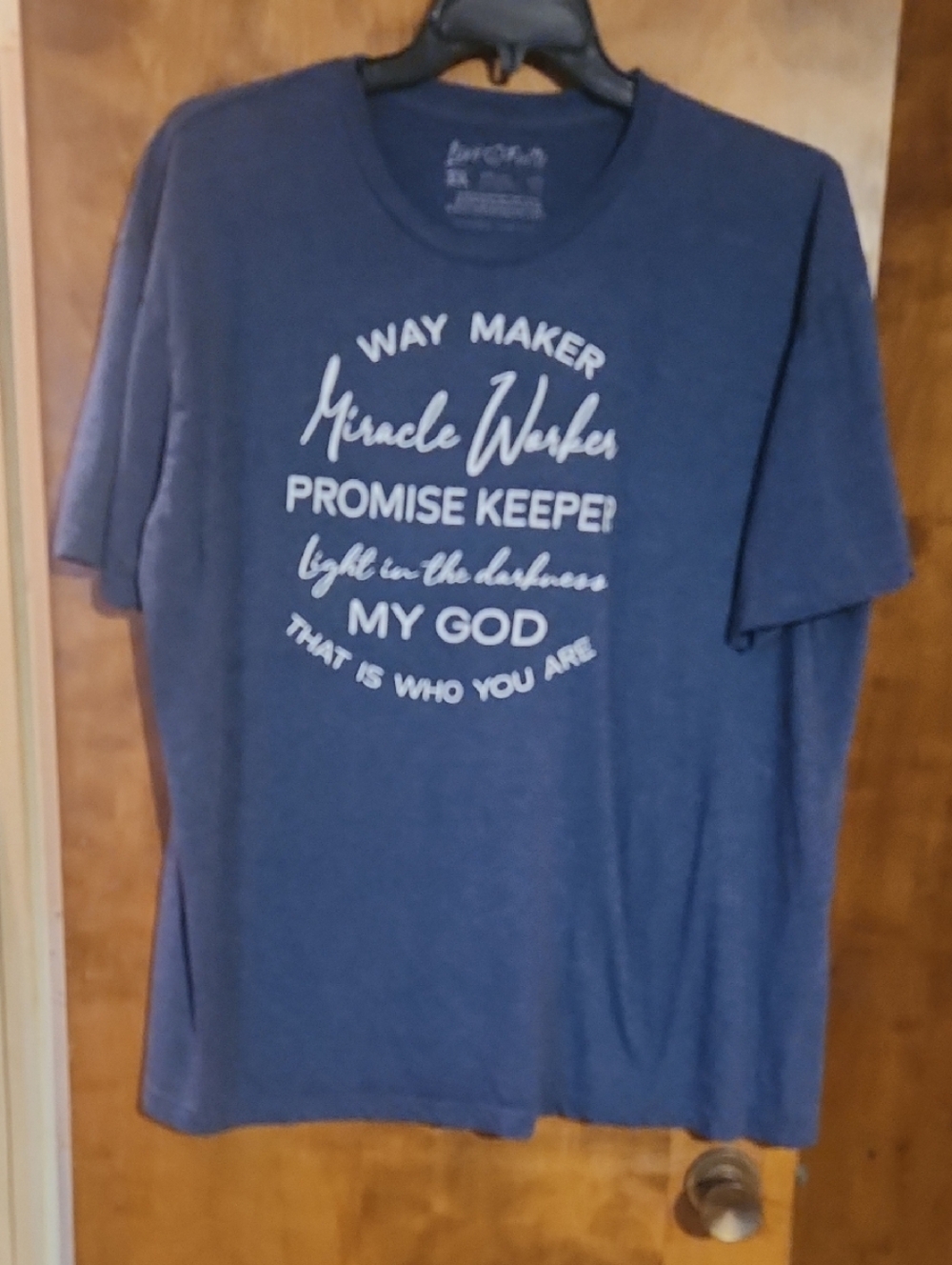 Women's Navy 'Way Maker' Short Sleeve Graphic Tee